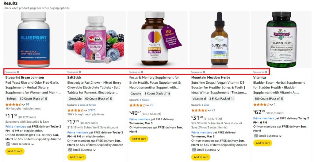 Sponsored Products Ads