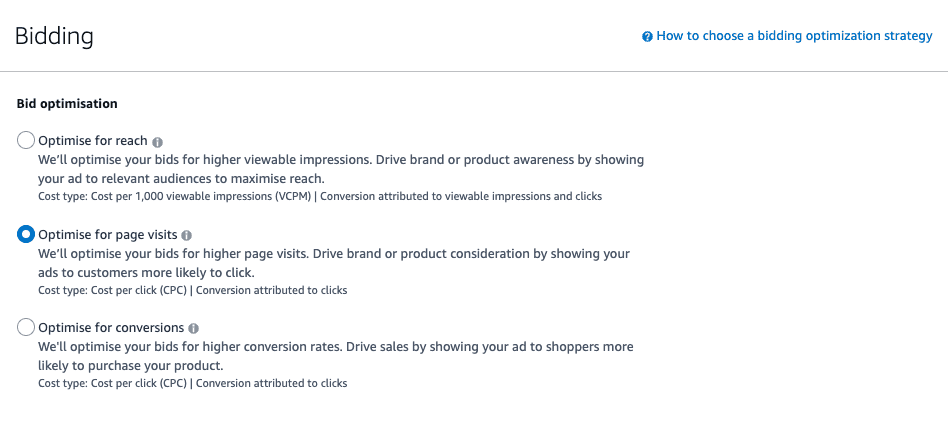 Bid Optimization Strategies