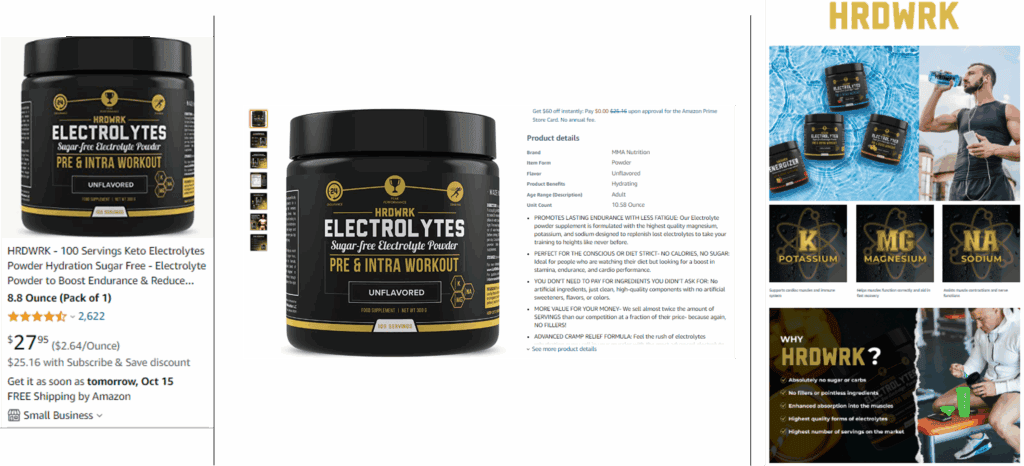 Product Listing on Amazon