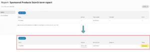 Sponsored Products Search Term Report