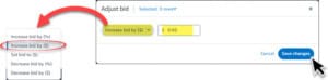 Adjust bid